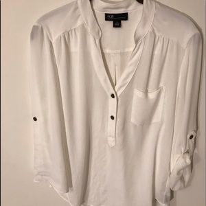AGB women’s 3/4 sleeve semi sheer blouse A17
